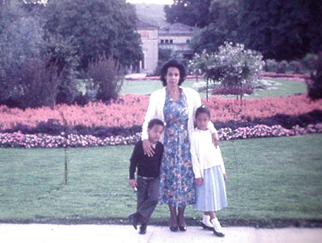 Annick and Children in Germany on a Sabbath Afternoon in 1988