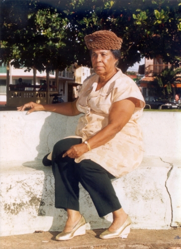 Madame Valleray visisting her birth, Guyana, in 1998