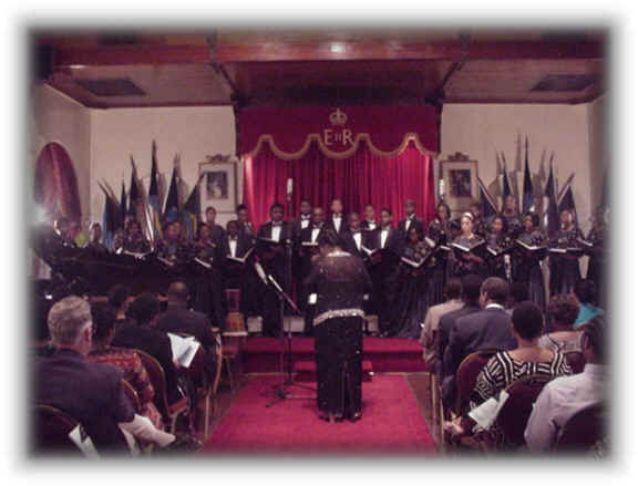 The COB Choir performing